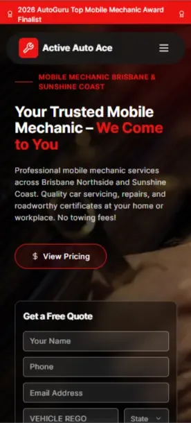 Active Auto Ace - Mobile view