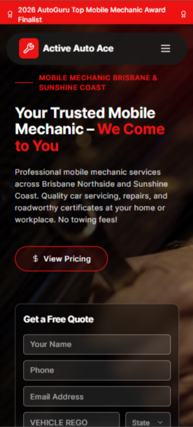 Active Auto Ace - Mobile view