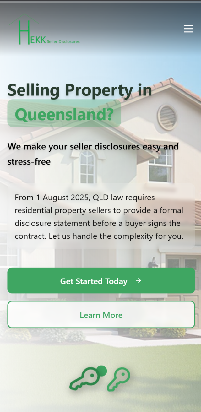 HEKK Seller Disclosures - Mobile view