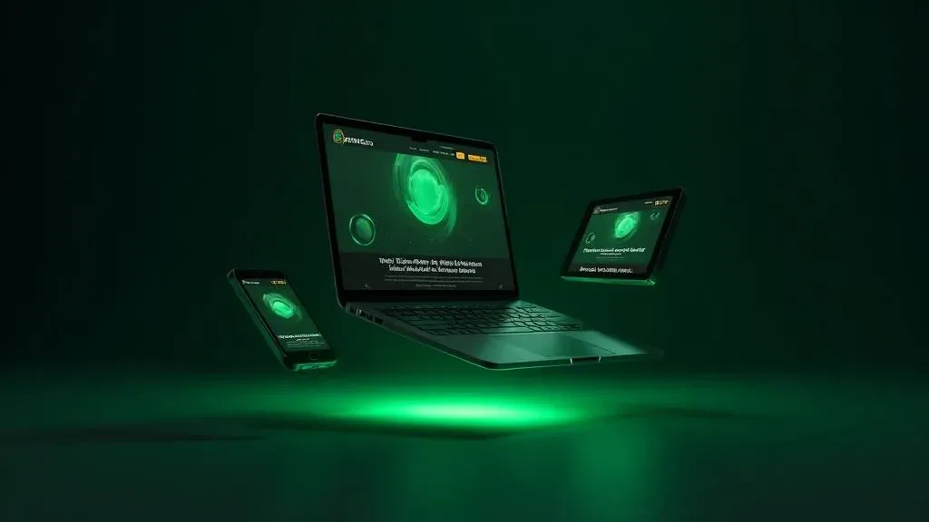 Modern web design workspace showing professional web development